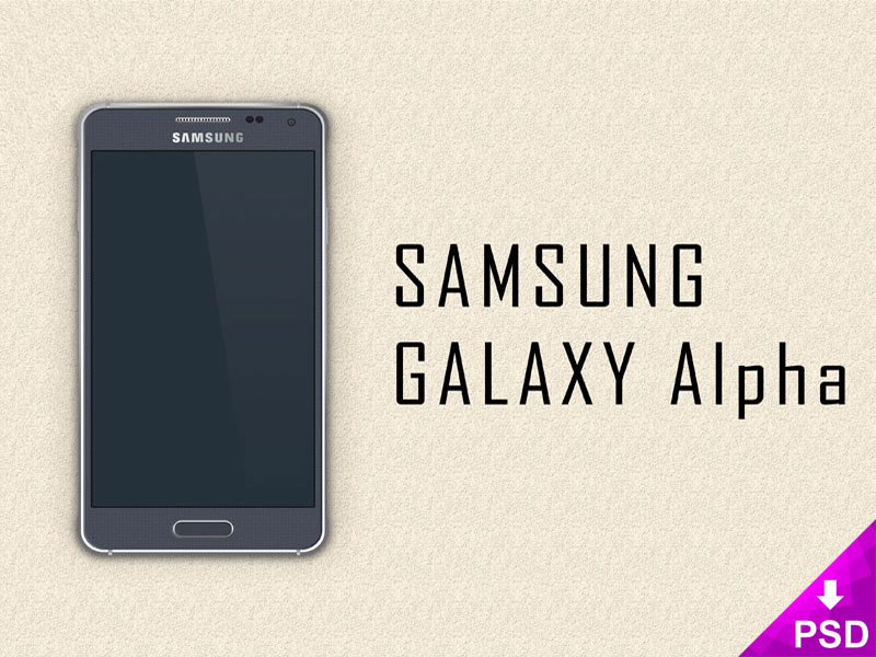 Samsung Galaxy Alpha Mockup