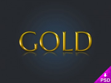 Gold Text Layer Style