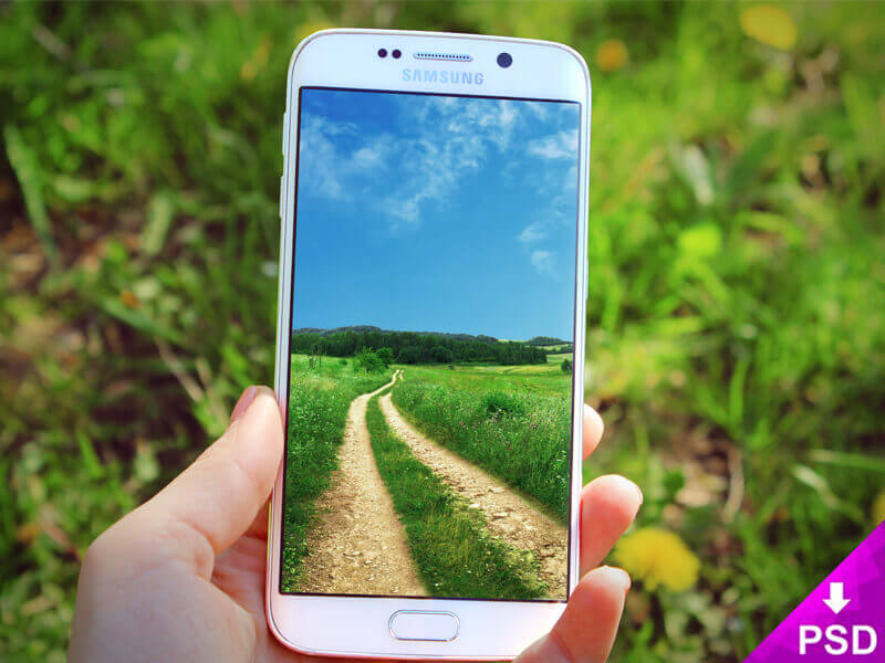 Samsung S6 Edge Nature Mockup
