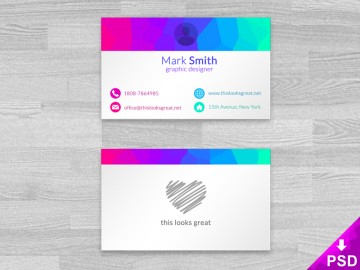 Colored Business Cards