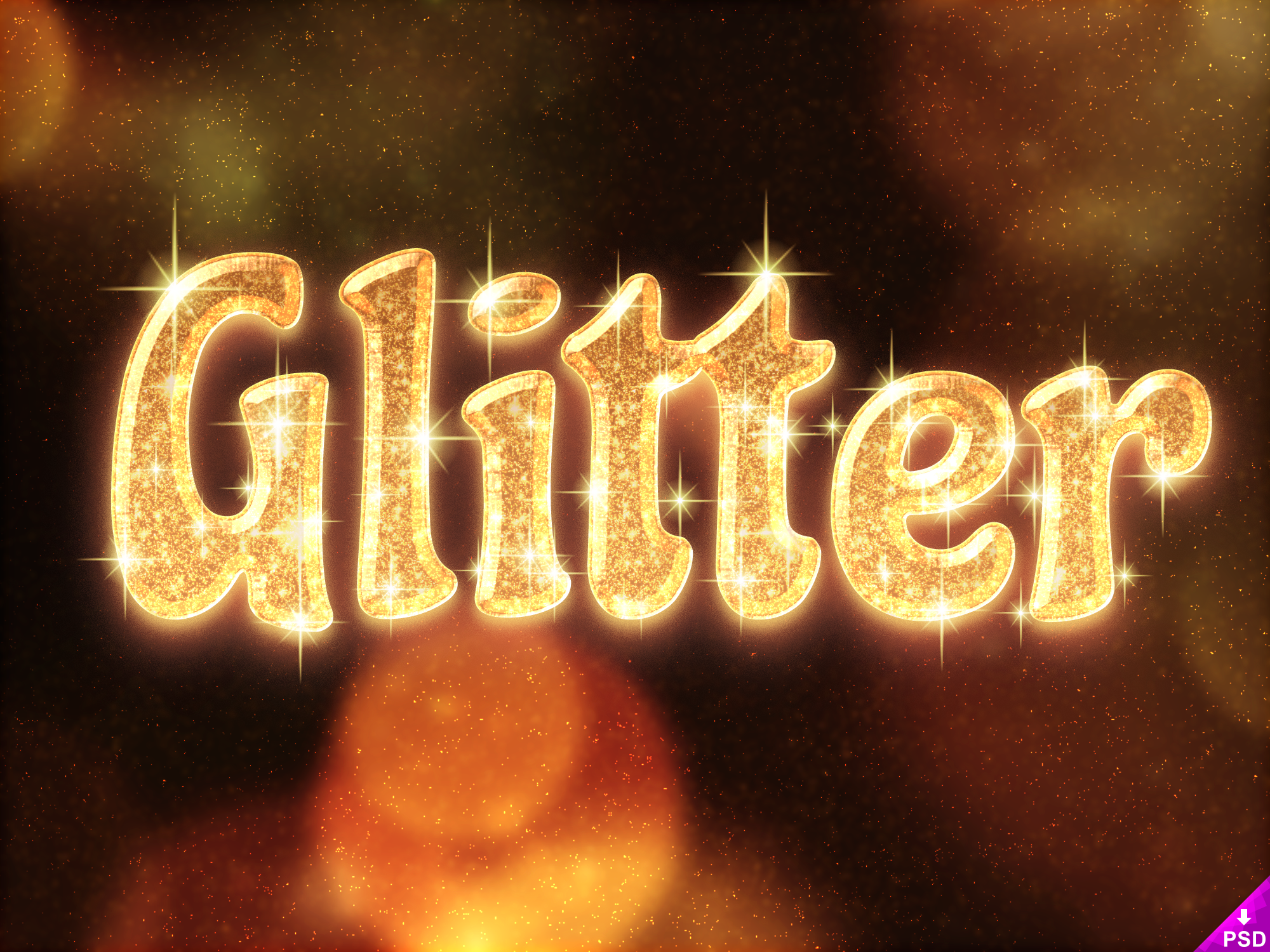 Glitter Text Style
